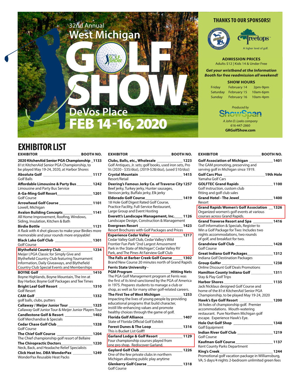 FEB 14 16, 2020 Grgolfshow.Com