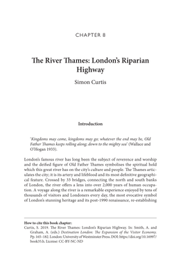 The River Thames: London's Riparian Highway