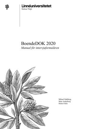 Boendedok 2020 Manual För Intervjuformulären