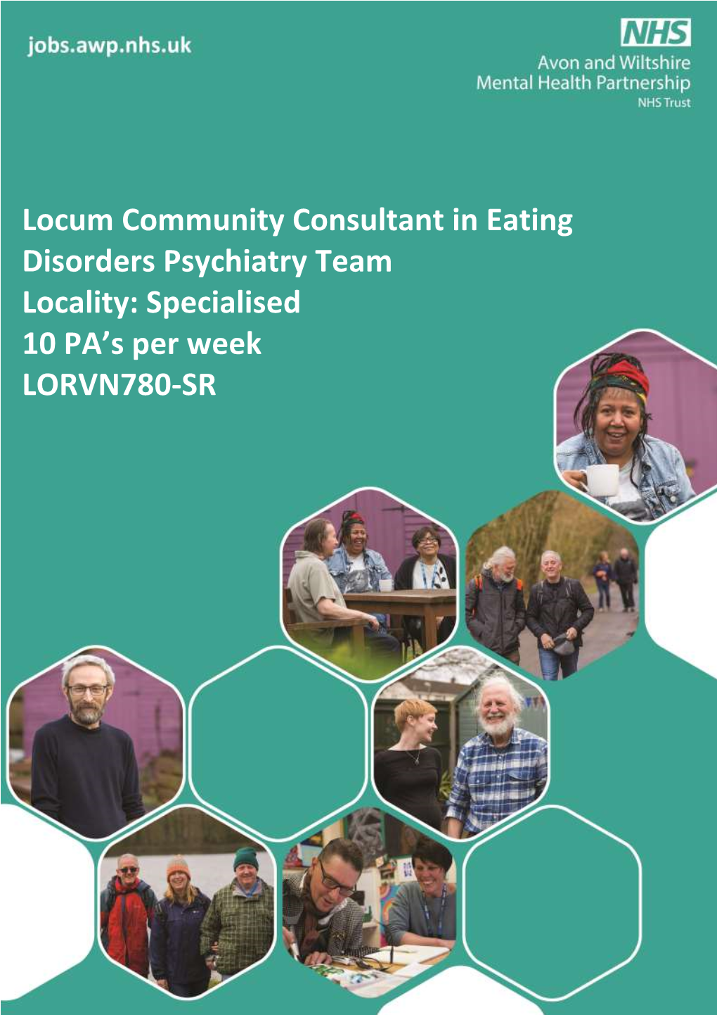 Locum Community Consultant in Eating Disorders Psychiatry Team Locality: Specialised 10 PA’S Per Week LORVN780-SR