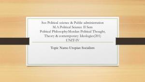 Sos Political Science & Public Administration M.A.Political Science