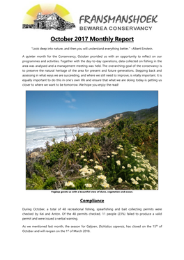 October 2017 Monthly Report