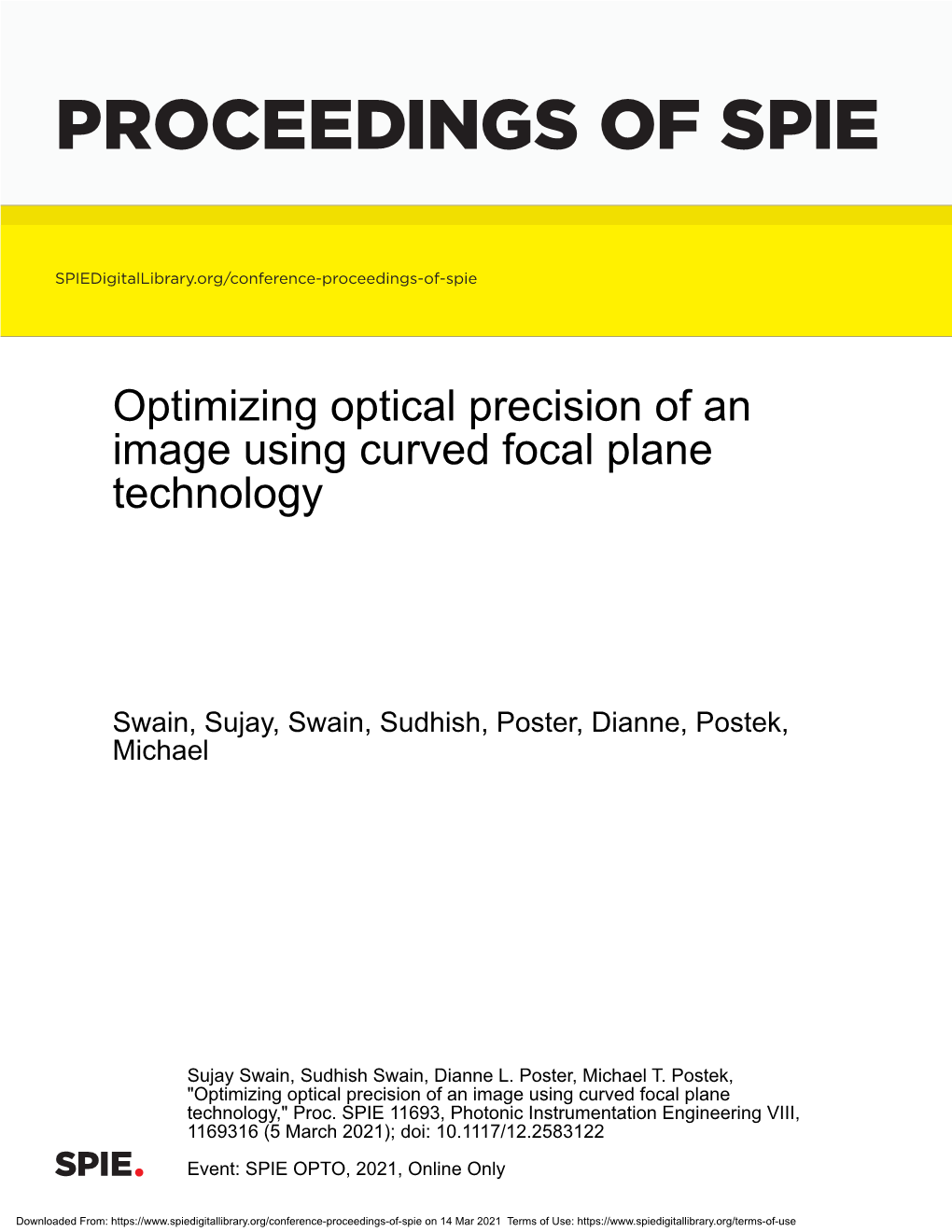 Proceedings of Spie