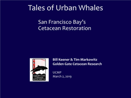 UCMP Short Course 2019 SF Bay Cetaceans Keener & Markowitz