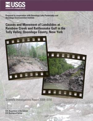 Causes and Movement of Landslides at Rainbow Creek and Rattlesnake Gulf in the Tully Valley, Onondaga County, New York