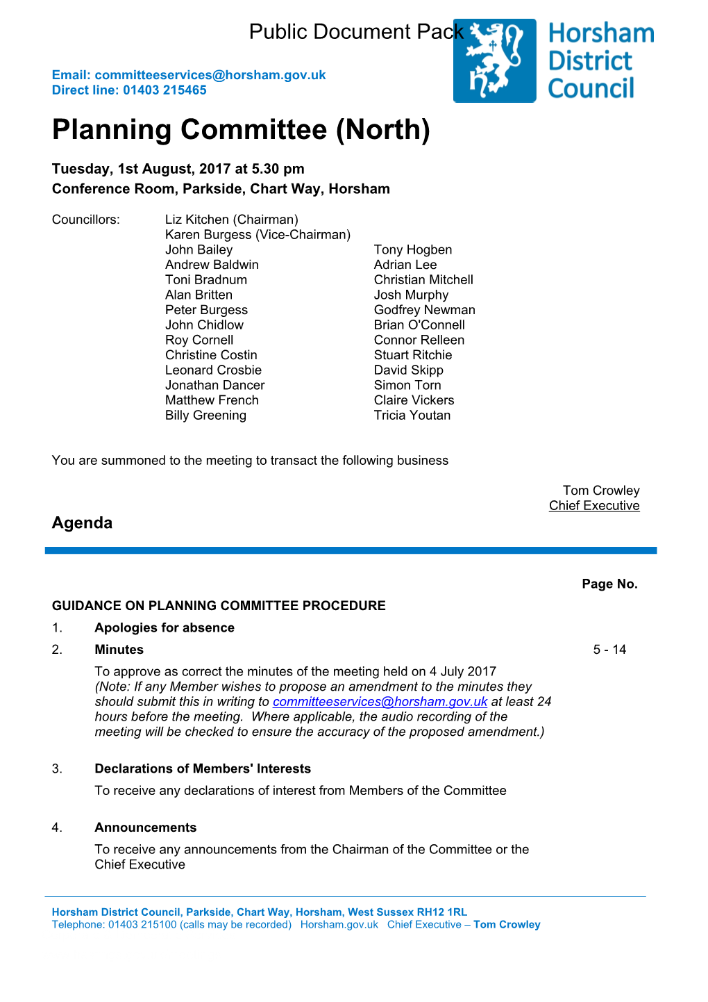Public Pack)Agenda Document for Planning Committee (North