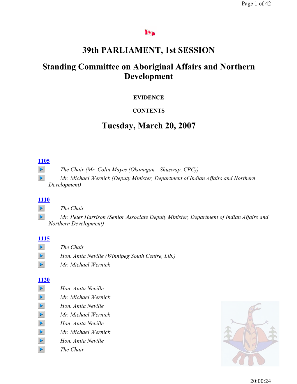 Supplementary Estimates (B), 2006-07: Votes 1B, 10B, 20B, 45B, 52B, and 54B, Under Indian Affairs and Northern Development