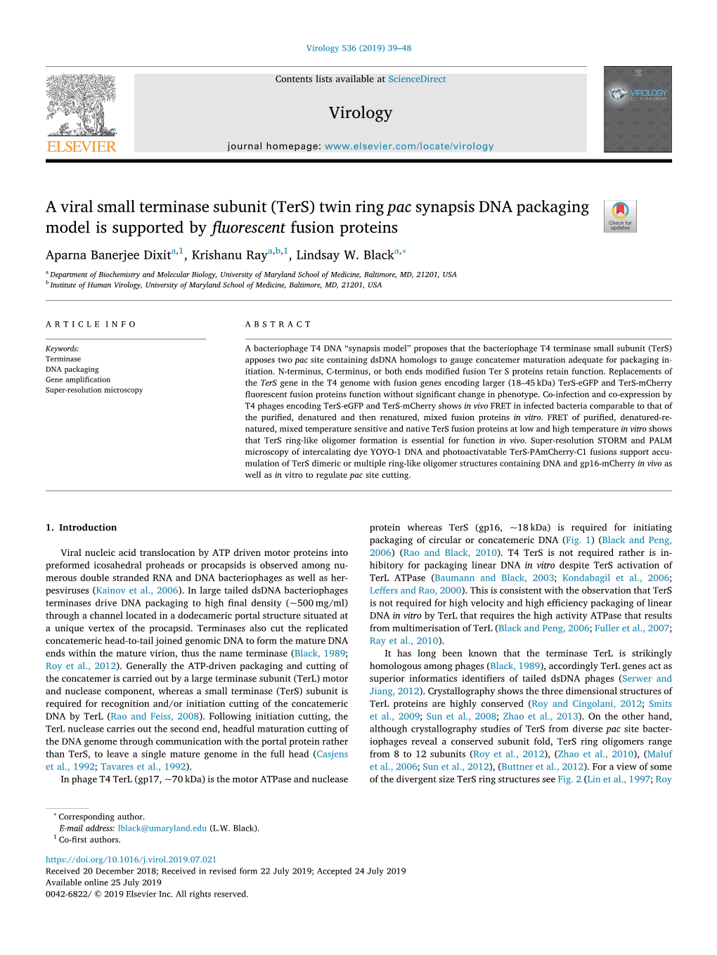 A Viral Small Terminase Subunit (Ters)