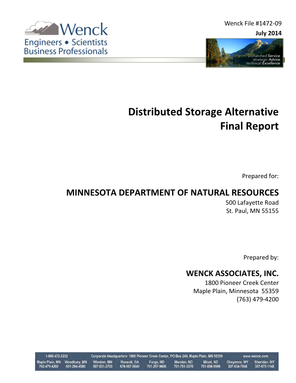 Final Distributed Storage Alternative Report