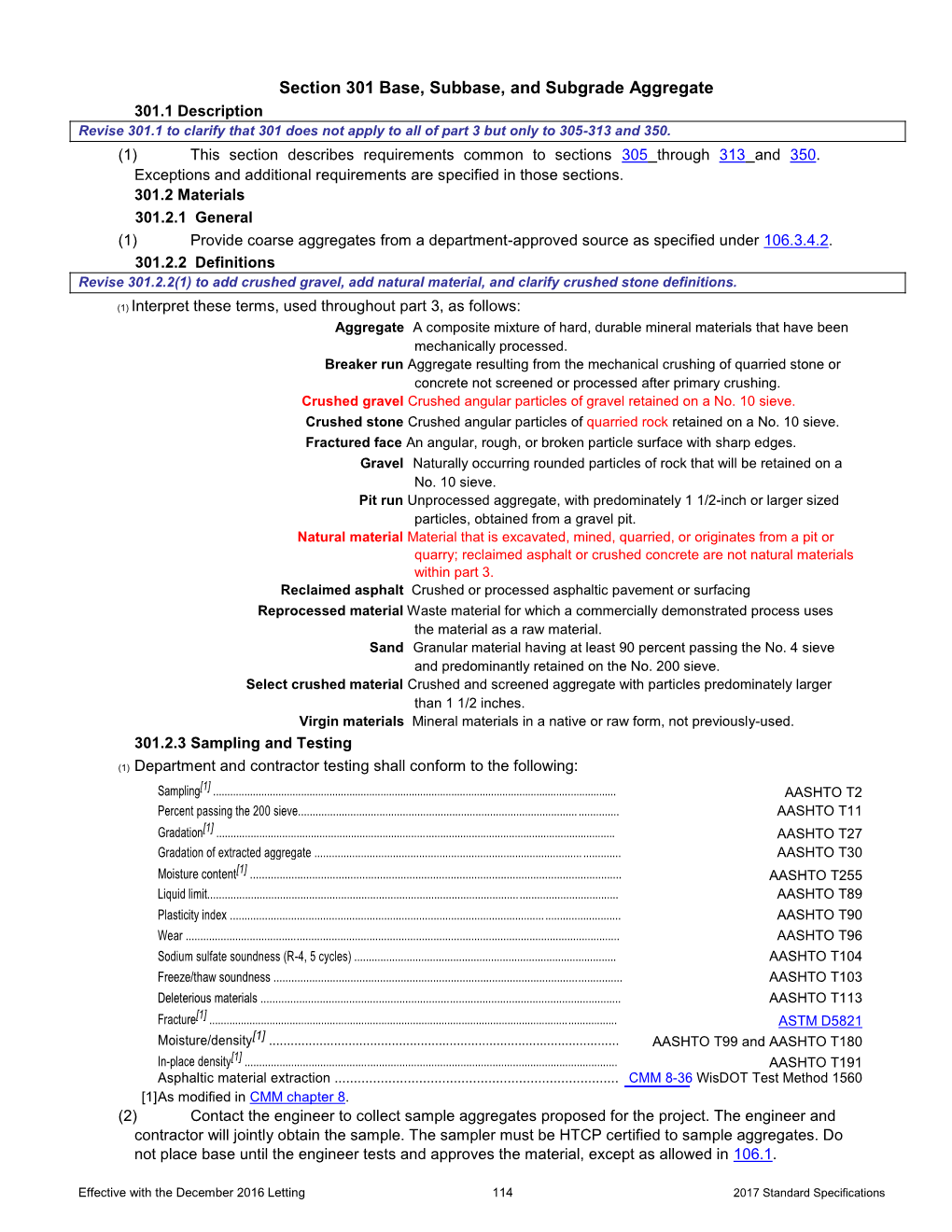 Wisconsin Recycled Aggregate Spec