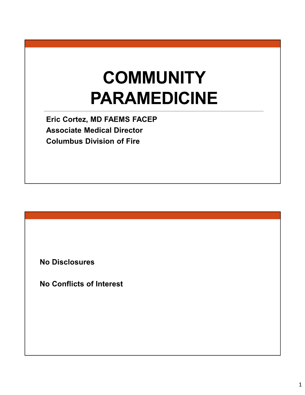 Community Paramedicine