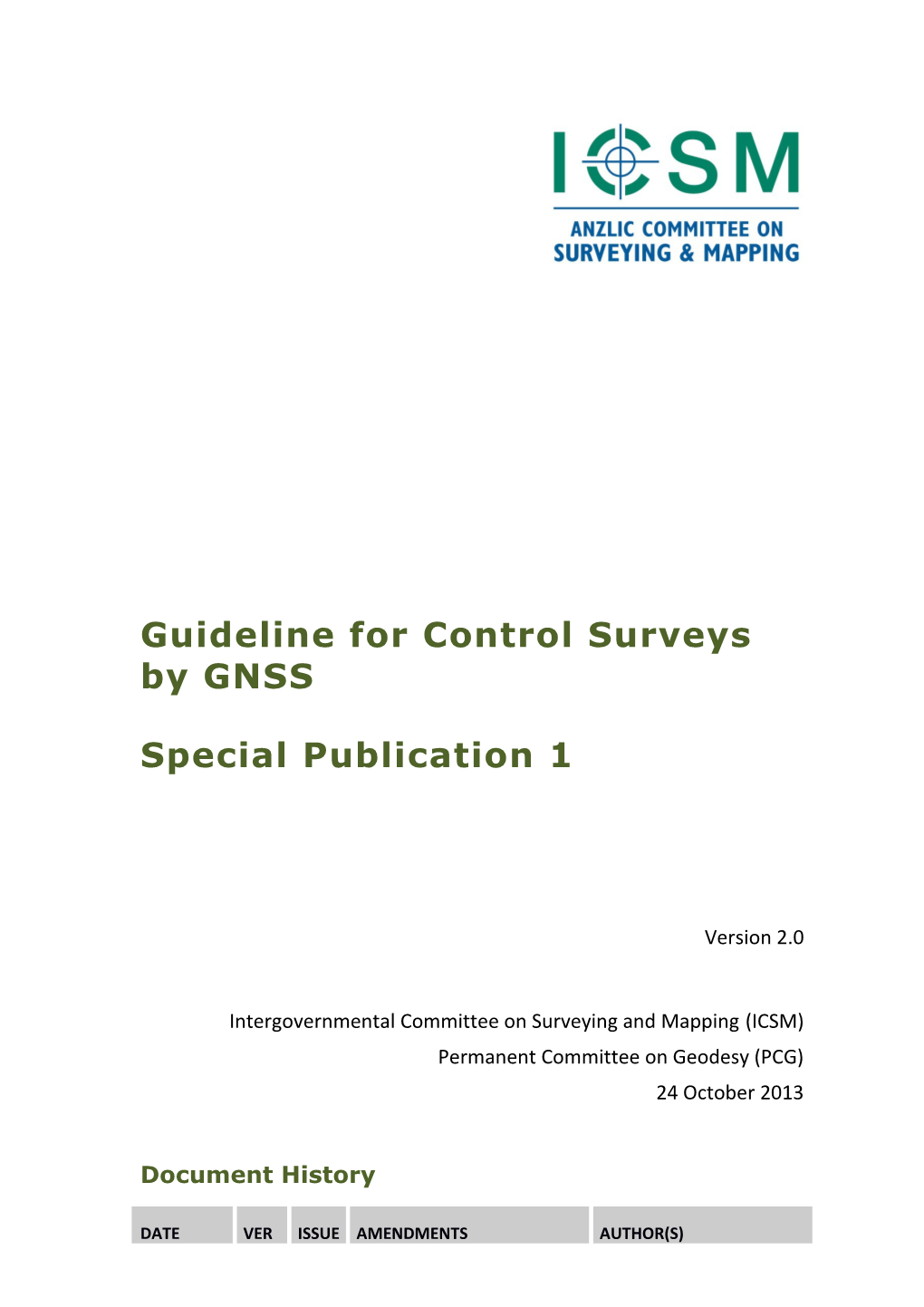 Standard for Australian Survey Control