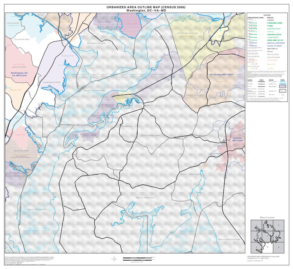 URBANIZED AREA OUTLINE MAP (CENSUS 2000) Washington, DC--VA--MD