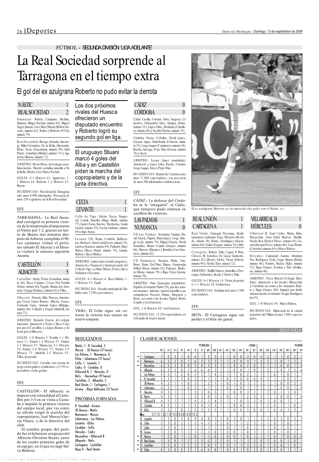 La Real Sociedad Sorprende Al Tarragona En El Tiempo Extra El Gol Del Ex Azulgrana Roberto No Pudo Evitar La Derrota