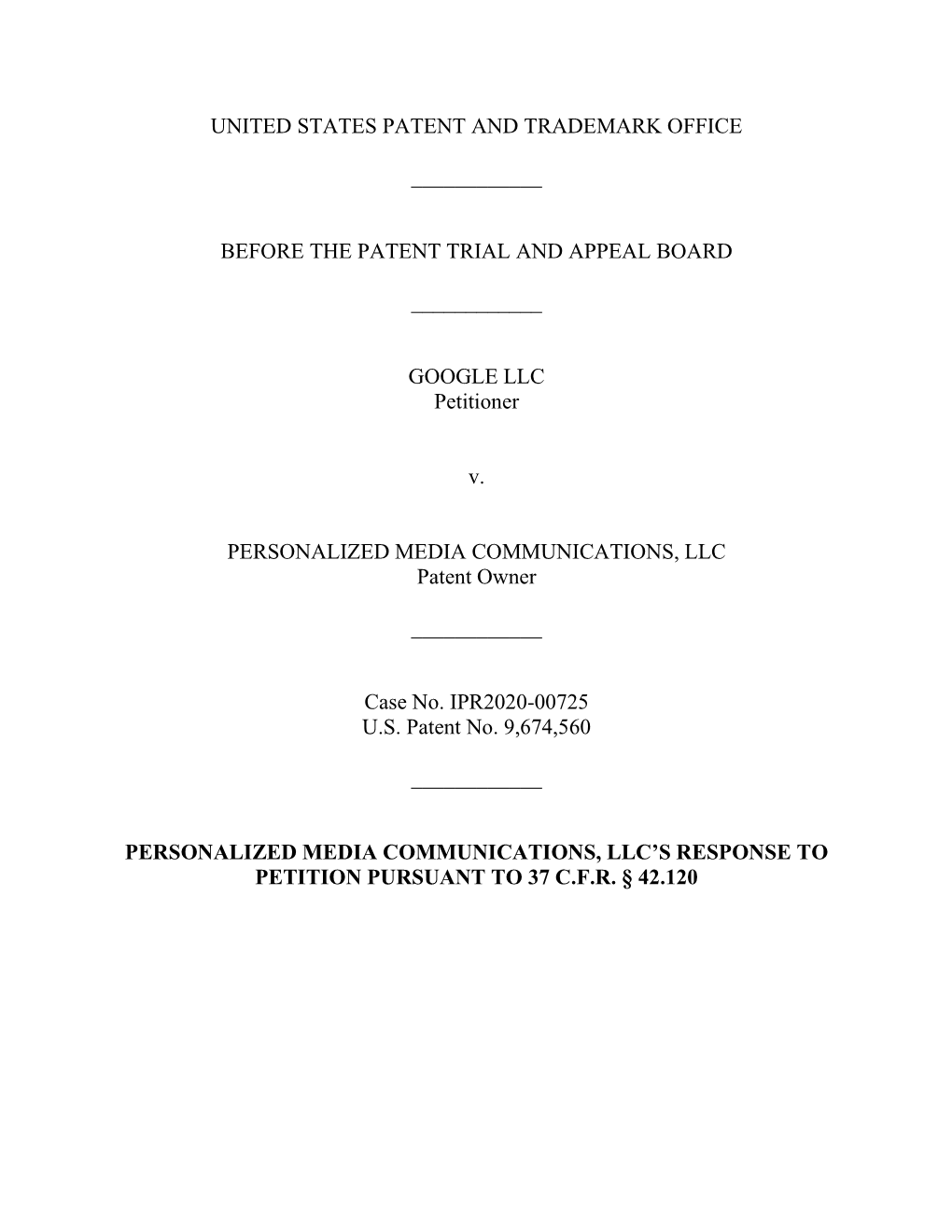 Before the Patent Trial and Appeal Board