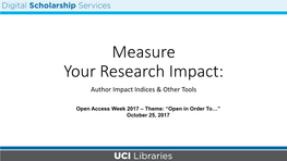 Web of Science, Scopus, & Altmetrics