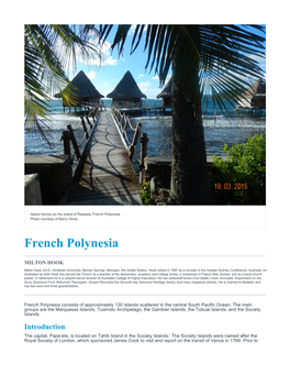 French Polynesia Photo Courtesy of Barry Oliver