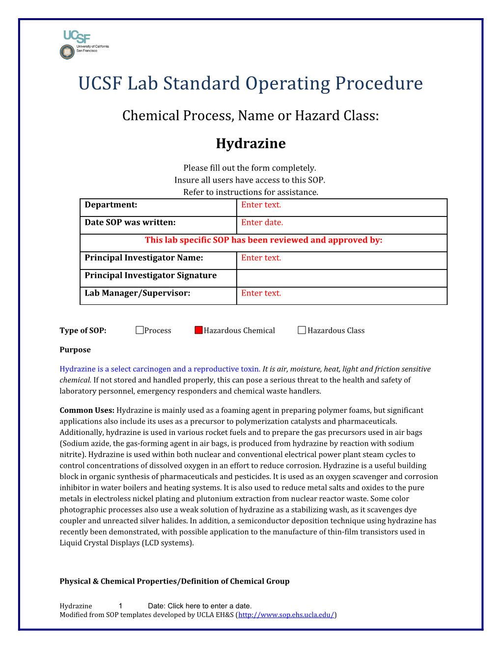 UCSF Lab Standard Operating Procedure s9