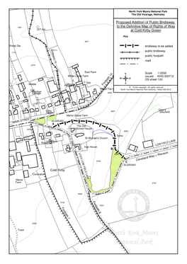 Proposed Addition of Public Bridleway to the Definitive Map of Rights Of