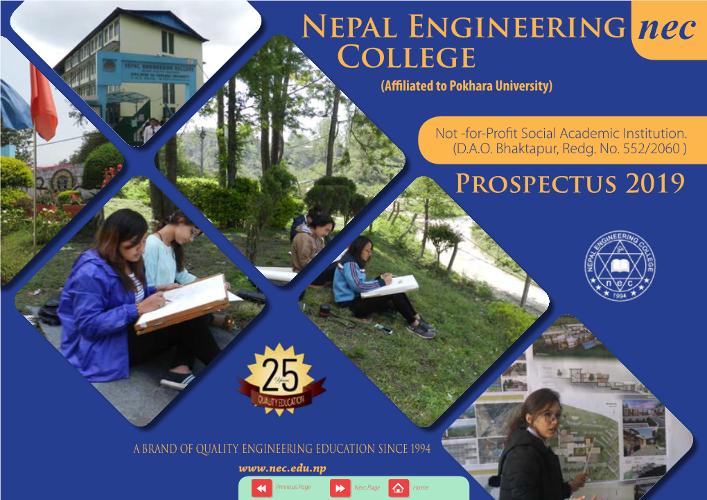 Nepal Engineering College (Nec) Prospectus 2019