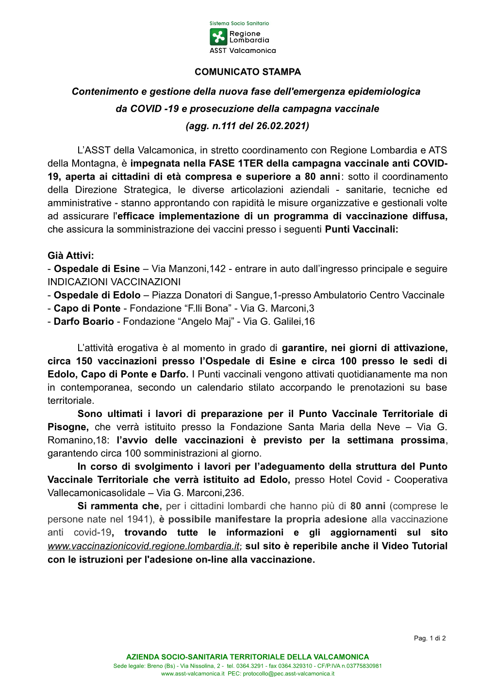 19 E Prosecuzione Della Campagna Vaccinale (Agg