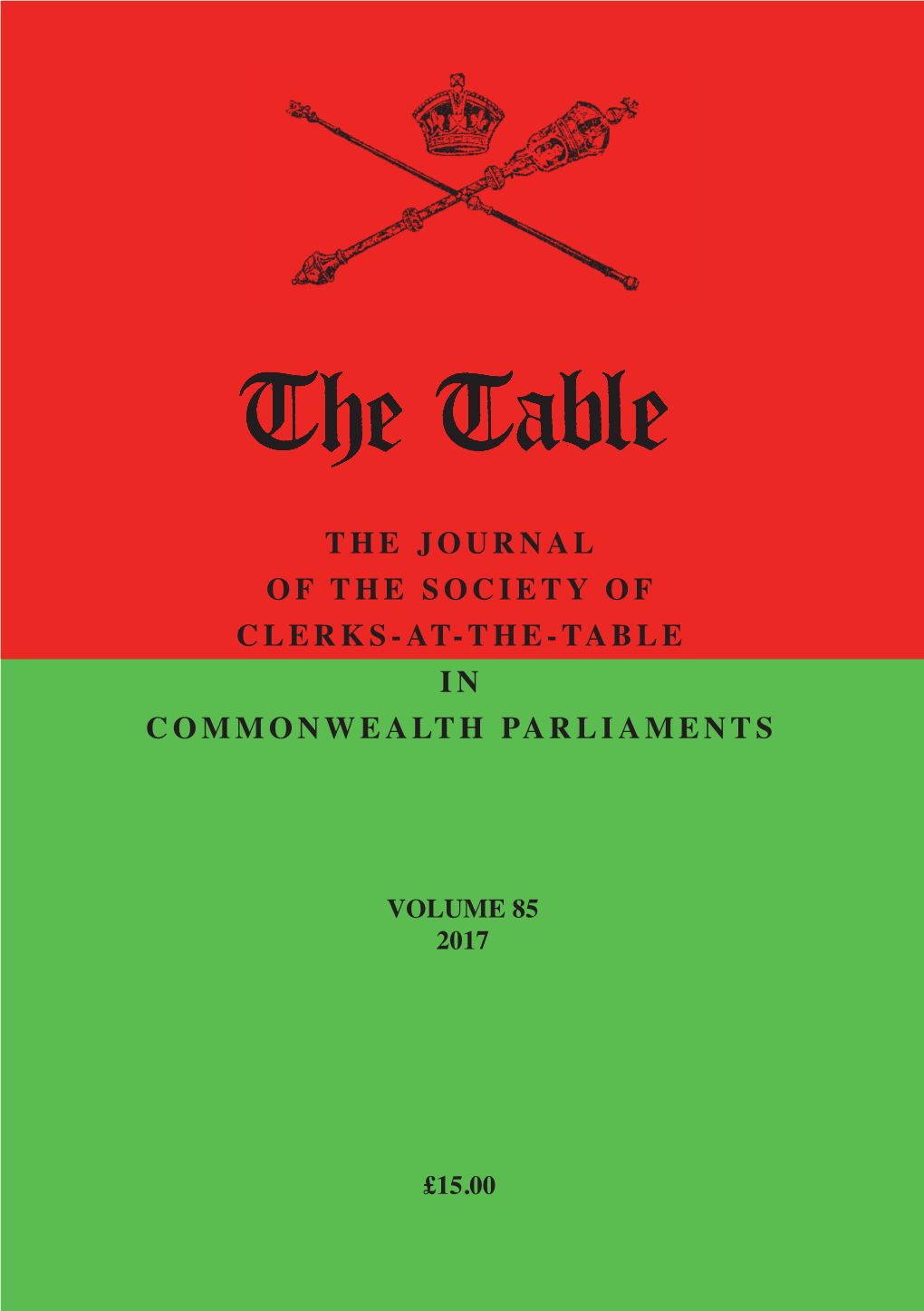 The Table, Volume 85, 2017