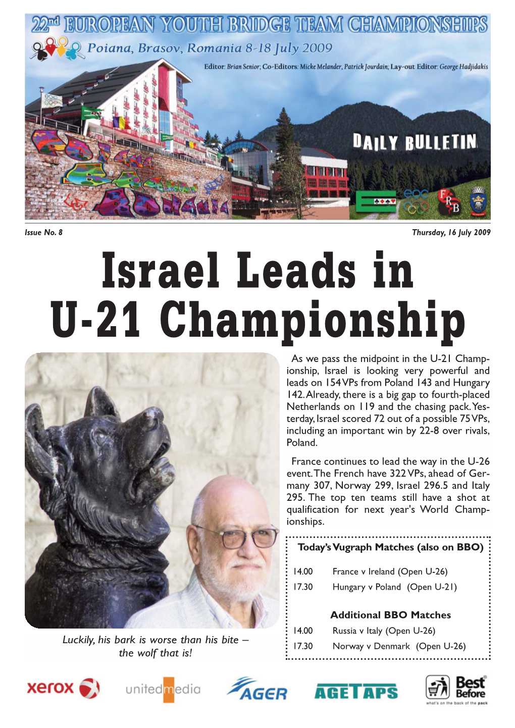 Israel Leads in U-21 Championship