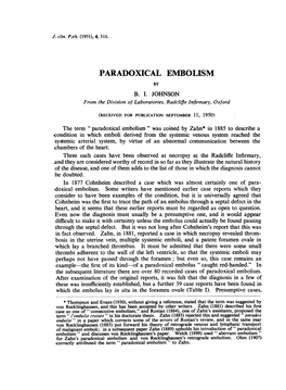 Paradoxical Embolism by B