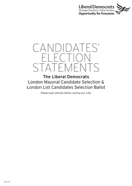 Candidates' Election Statements