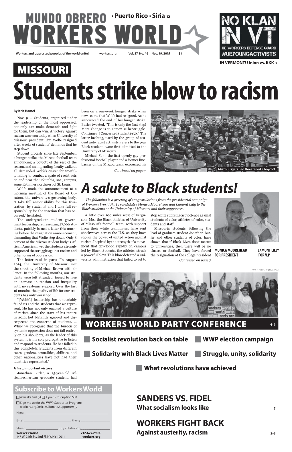 Socialist Revolution Back on Table  WWP Election Campaign and Respond to Students