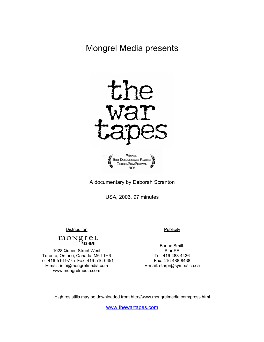 Mongrel Media Presents