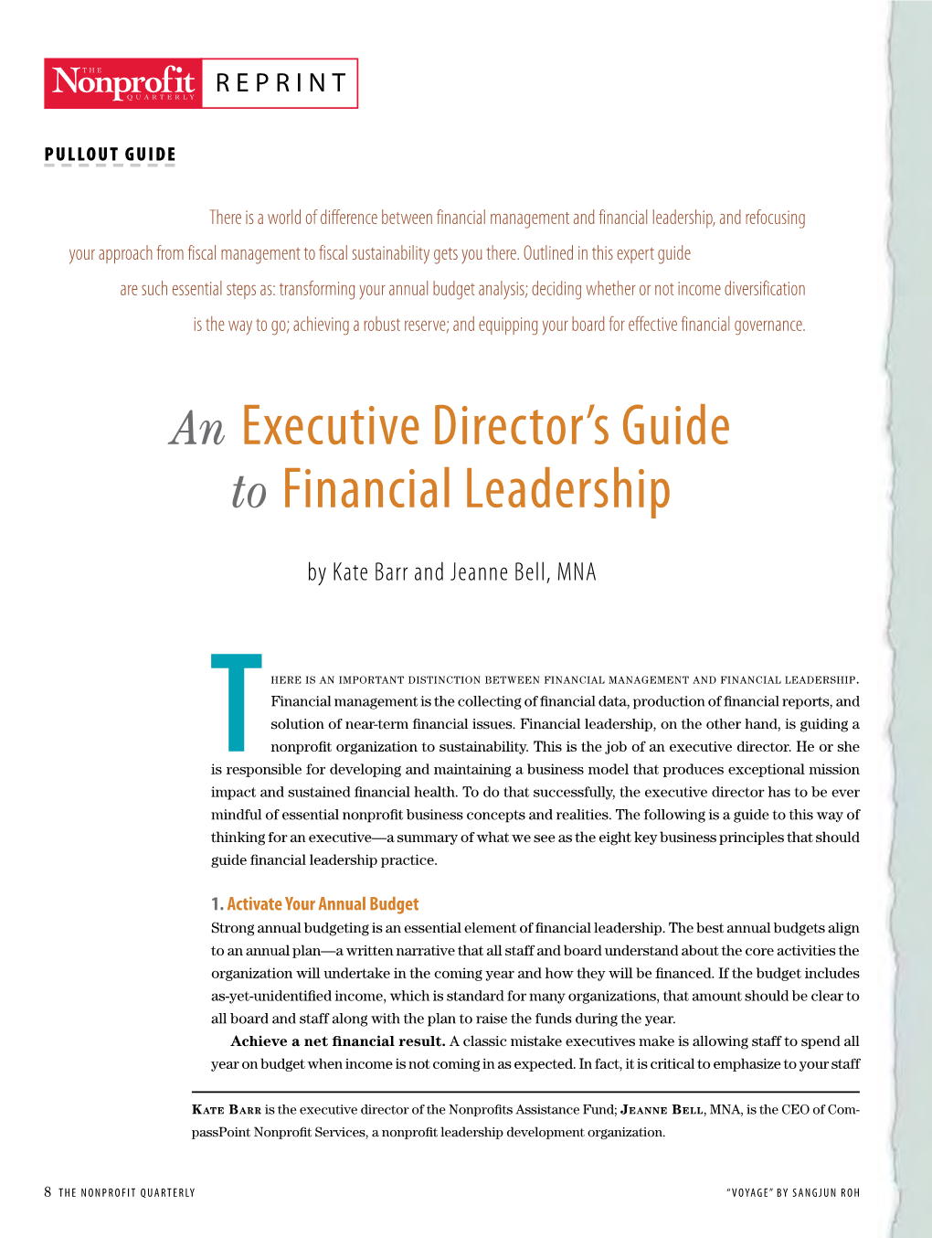 An Executive Director's Guide to Financial Leadership