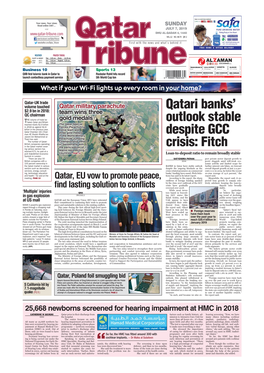 Qatari Banks' Outlook Stable Despite GCC Crisis