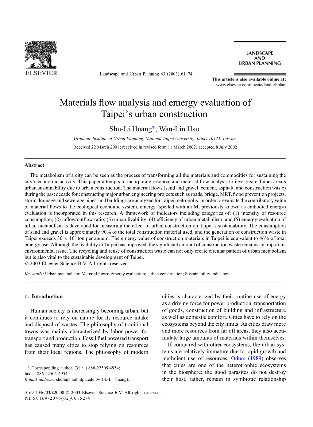 Materials Flow Analysis and Emergy Evaluation Of - DocsLib