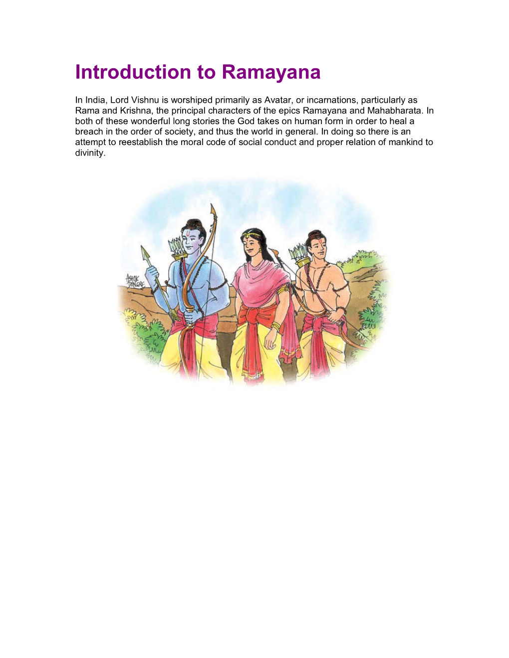 Introduction to Ramayana