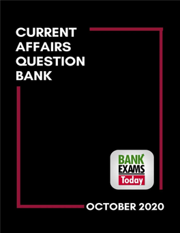 Current Affairs Question Bank: October 2020
