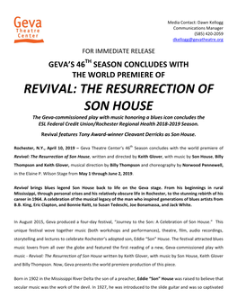 Revival: the Resurrection of Son House