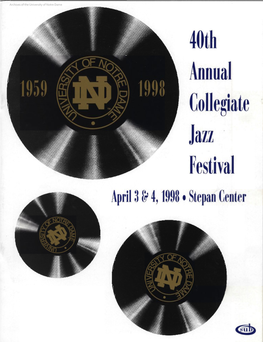 Notre Dame Collegiate Jazz Festival Program, 1998
