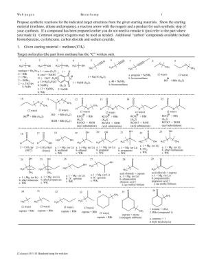 Chem 315 Reactions Through Topic 11