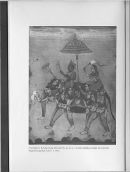 Frontispiece Krsna Riding Through the Air on a Symbolic Elephant Made of Cowgirls