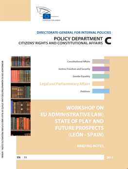 Workshop on EU Administrative Law: State of Play and Future Prospects (León - Spain)