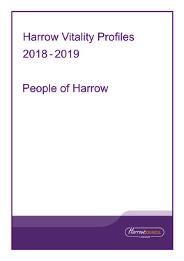 Harrow Vitality Profiles 2018-2019 People of Harrow