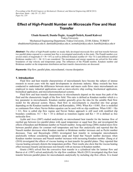 Effect of High-Prandtl Number on Microscale Flow and Heat Transfer