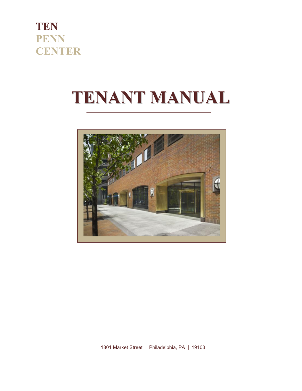 Tenant Manual