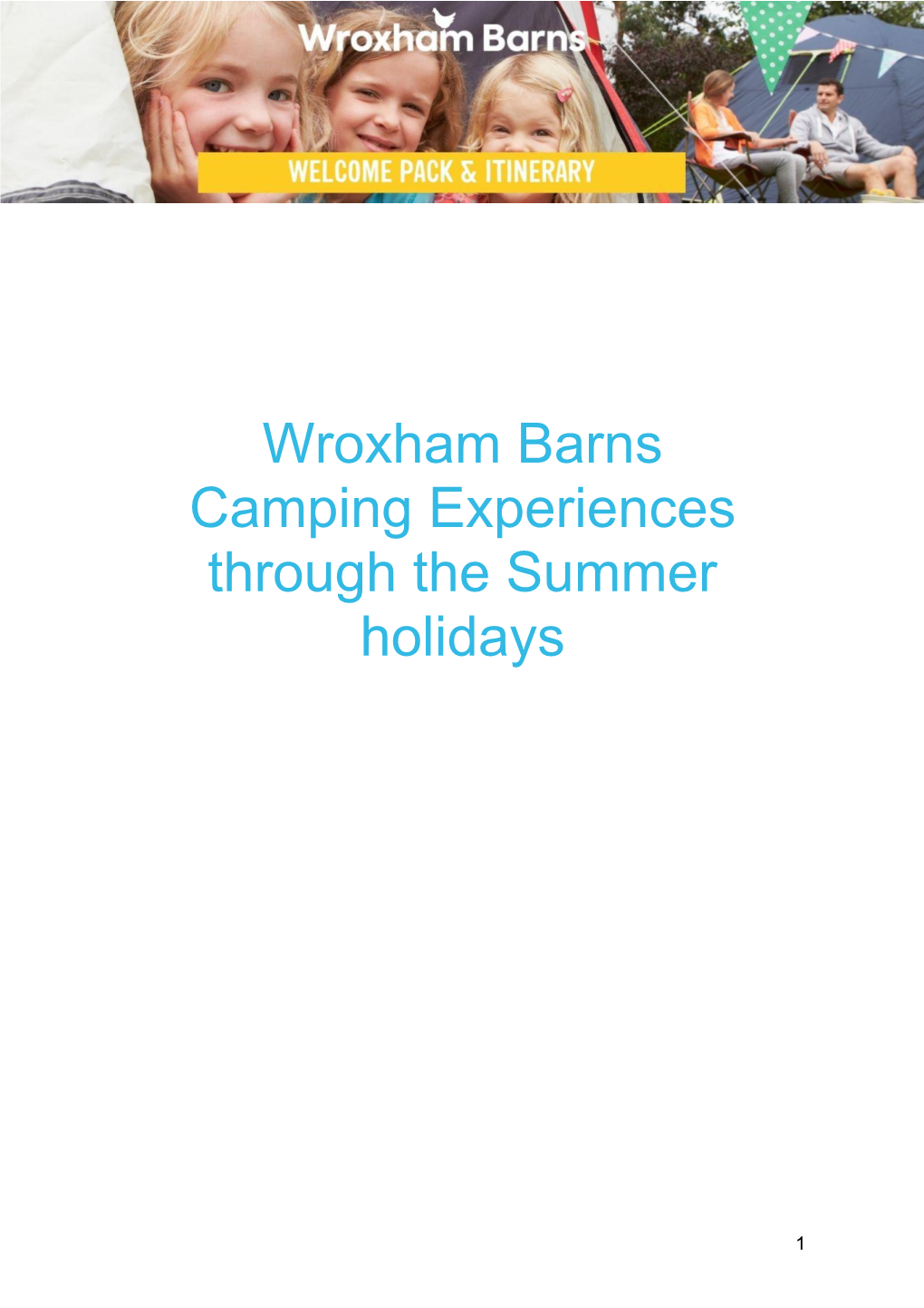 Wroxham Barns Camping Experiences Through the Summer Holidays