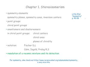 Chapter 1. Stereoisomerism