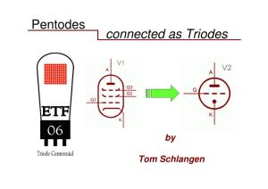 Pentodes Connected As Triodes