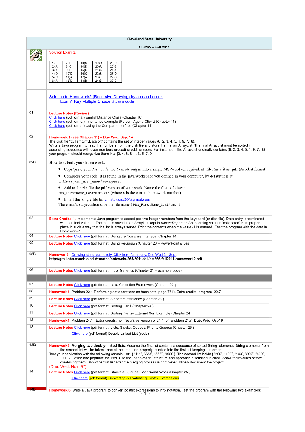 ISY 321 - Systems Analysis Methods