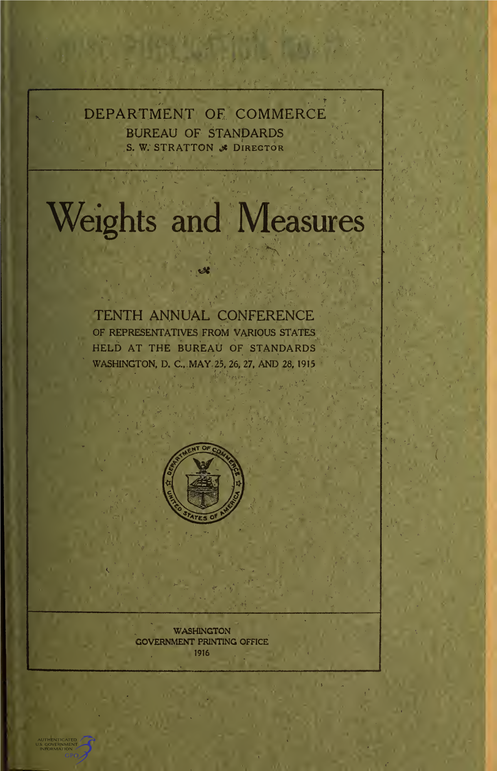 Weights and Measures Tenth Annual Conference