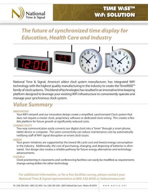 The Future of Synchronized Time Display for Education, Health Care and Industry